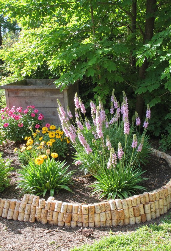 bouchon de vin bord de jardin