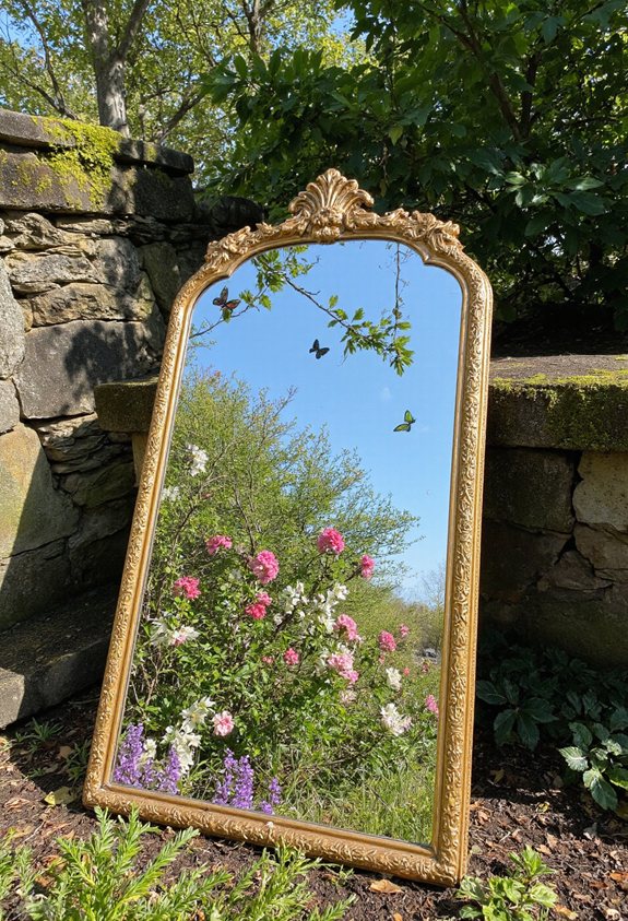 miroirs de jardin vintage