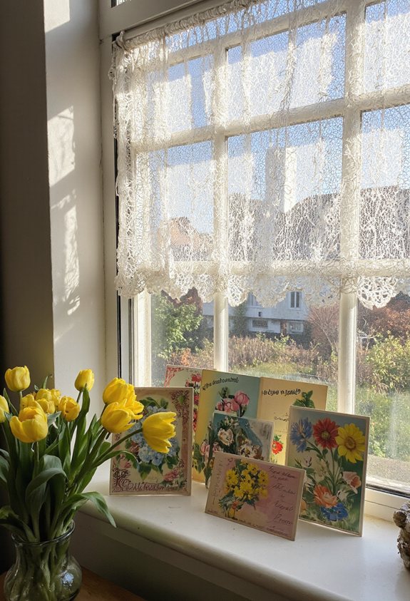 vintage carte postale de printemps affichage