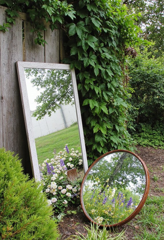 miroirs de jardin résistant aux intempéries