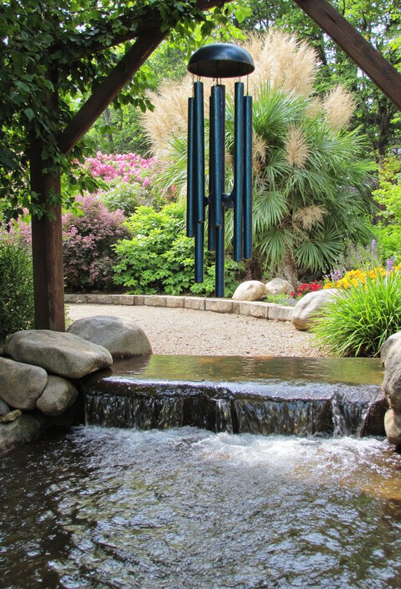 carillons éoliens avec sérénité de l'eau