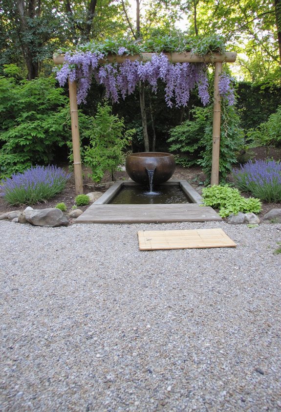 niche de méditation jardin zen