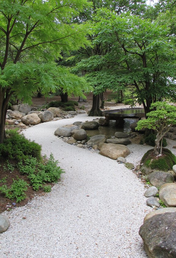 chemin de marche du jardin zen