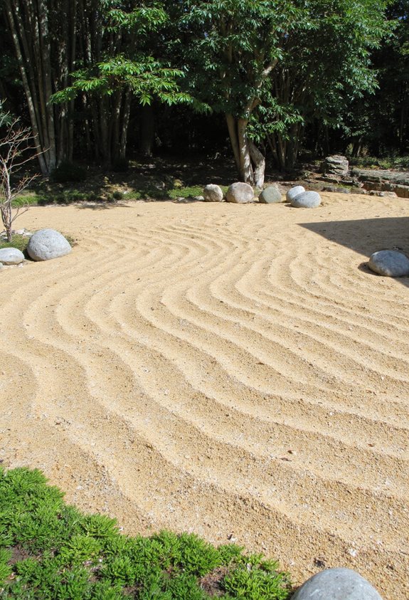 méditation de râteau de sable zen