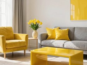 décoration intérieure jaune chrome