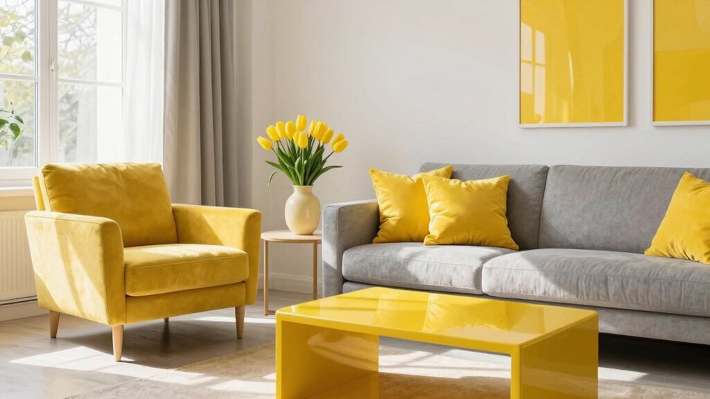 décoration intérieure jaune chrome