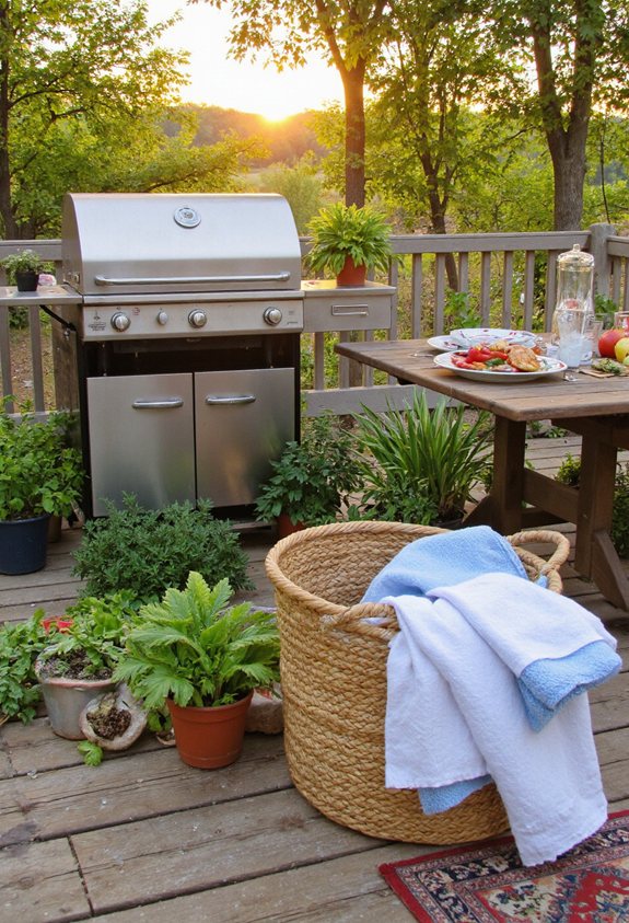 nettoyer le grill après un rassemblement en plein air