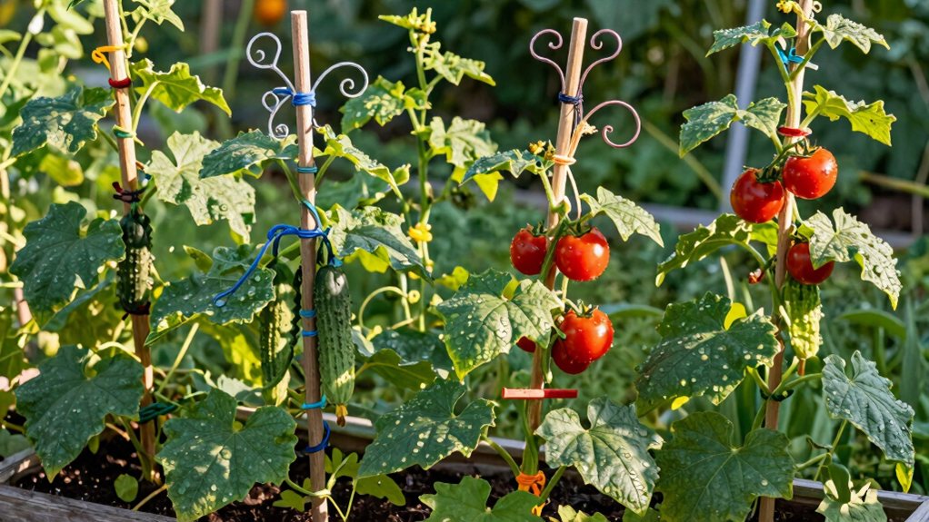 bâtonnets de concombre et de tomate créatifs