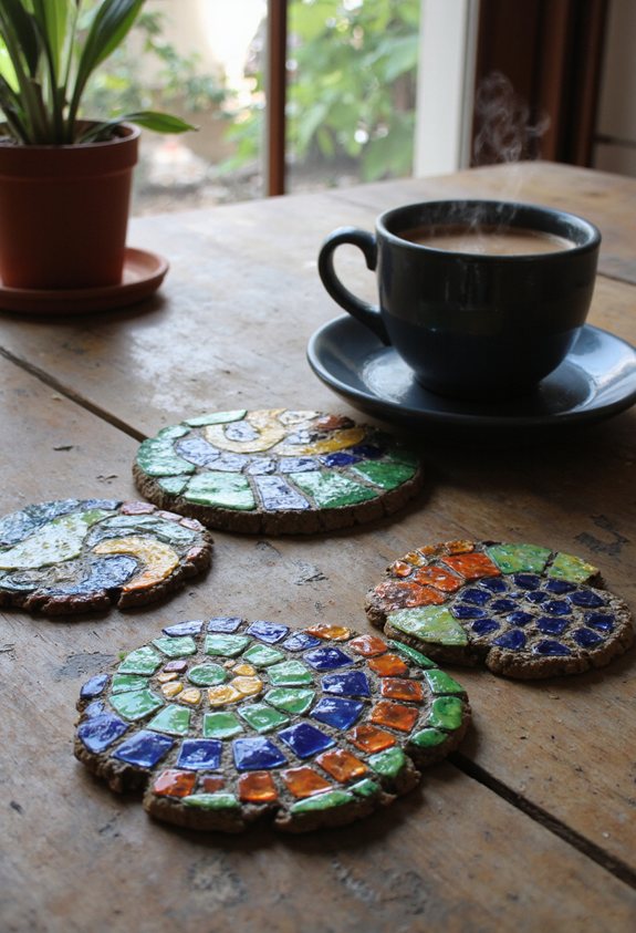 projet de sous-plat en mosaïque créative