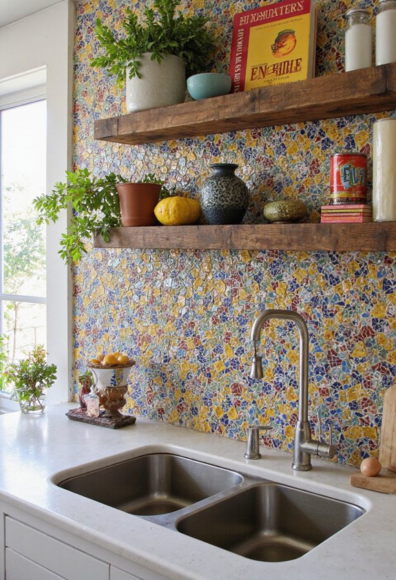 mosaïque créative pour dosseret de cuisine