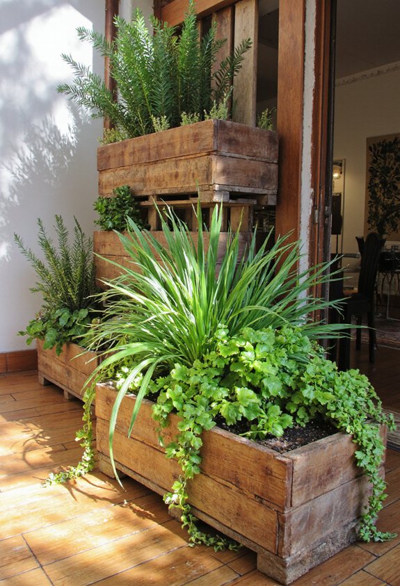 décoration de jardin en palettes créatives
