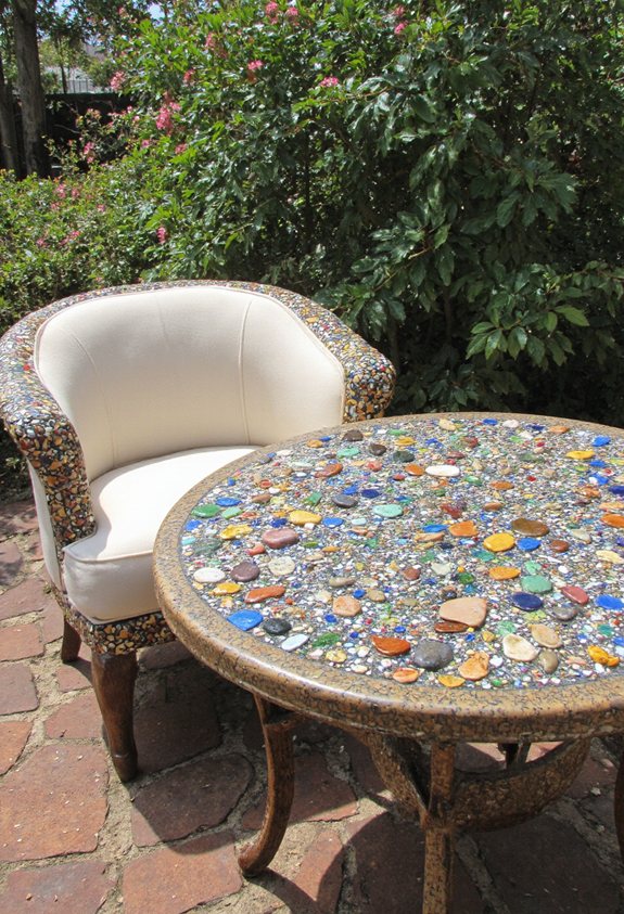 rénovation de meubles en mosaïque DIY
