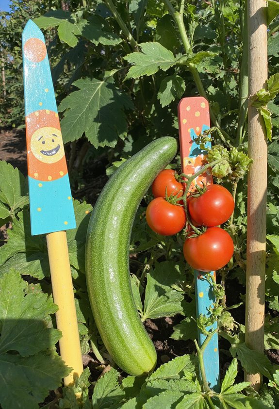 bâtons de jardin peints DIY