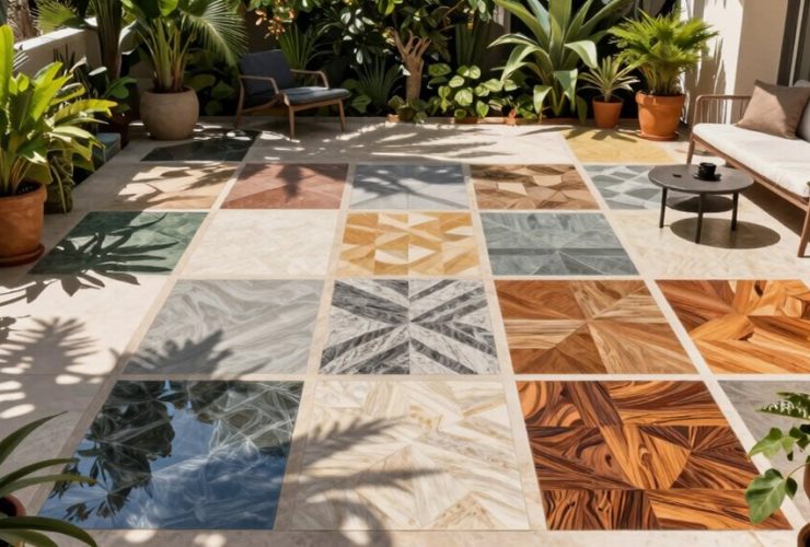 revêtement de sol extérieur en résine moderne et durable