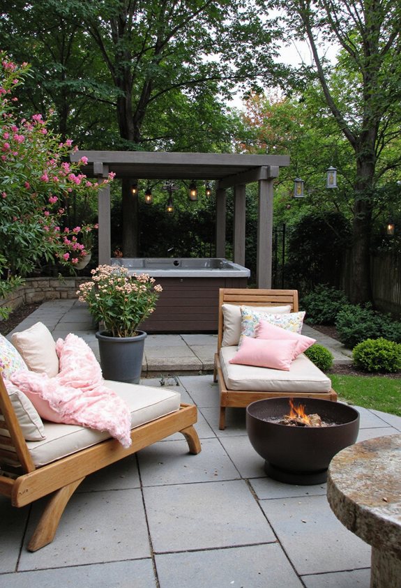 mobilier de spa extérieur élégant