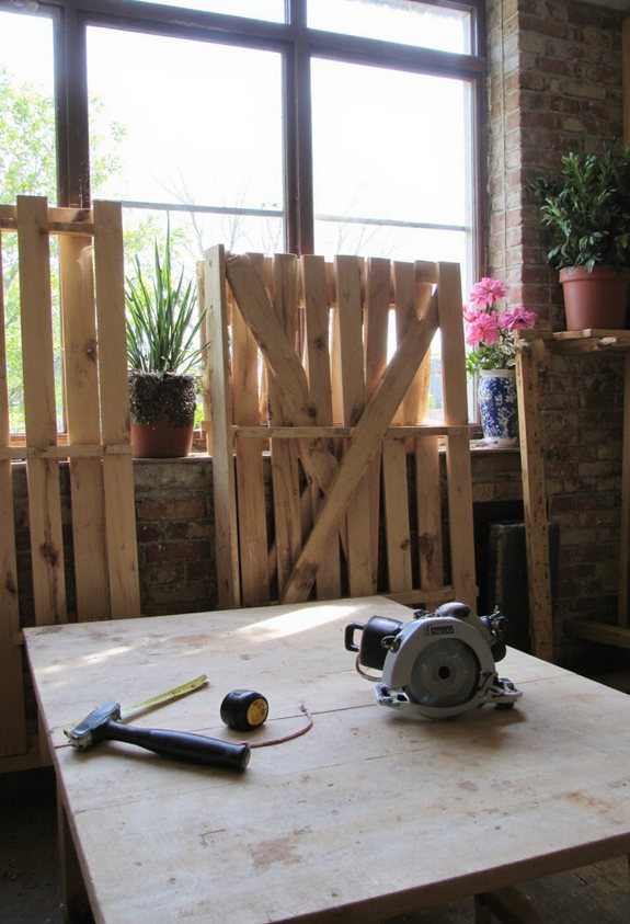 outils essentiels de bricolage en palette