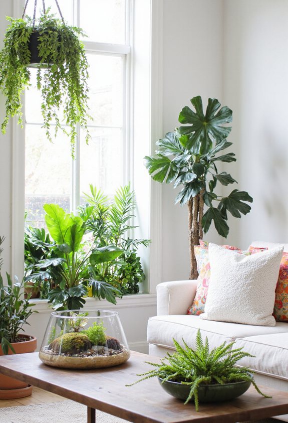 les plantes d'intérieur fraîches améliorent l'air