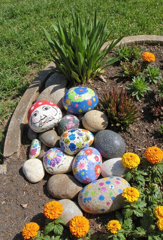 gnome de jardin peint avec fantaisie