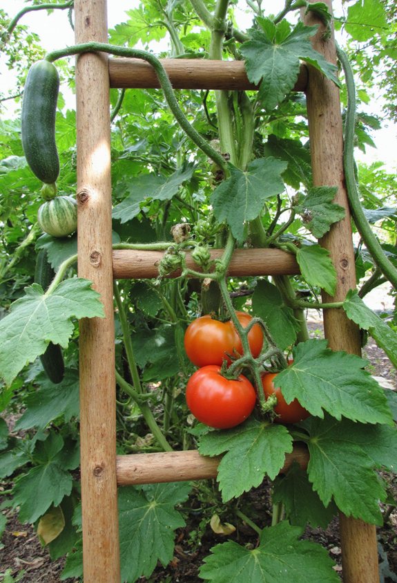 support de plante échelle de jardin