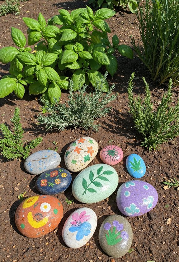 idées d'étiquettes en pierre de jardin