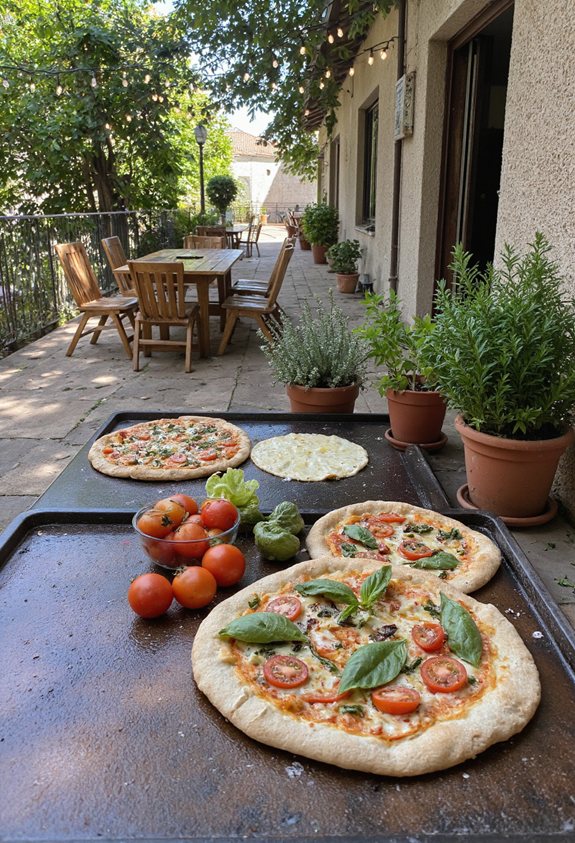 pizza grillée, plaisir en plein air