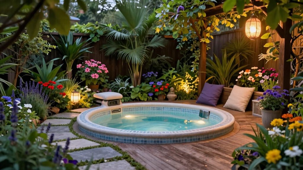 design de jardin avec jacuzzi extérieur