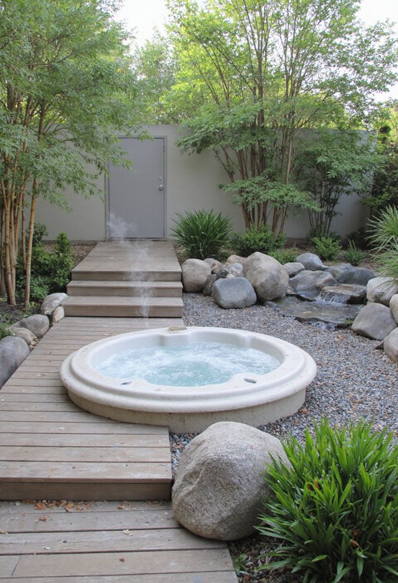sanctuaire de jardin minimaliste paisible