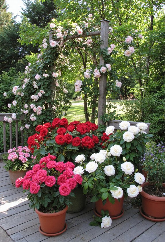 displays focal du jardin de roses