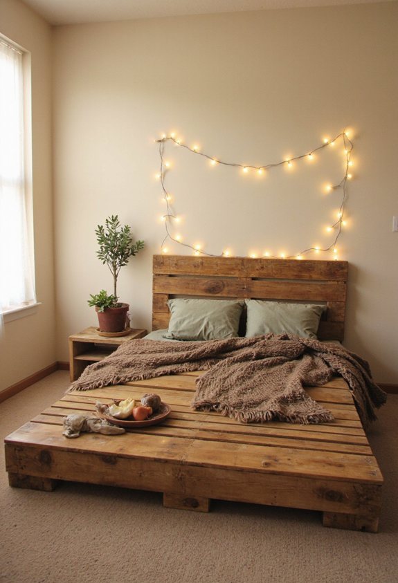 lit en palettes DIY rustique