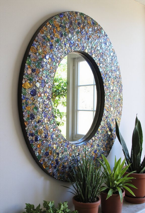 miroir mosaïque artistique époustouflant