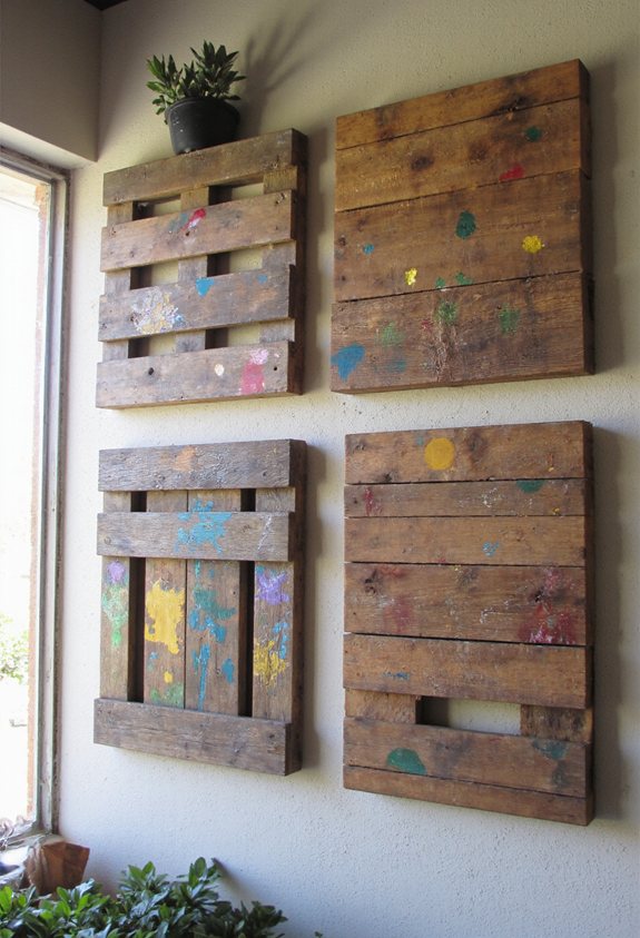 transformer des palettes en murs muraux