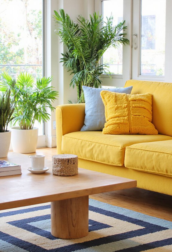 meubles de chrome jaune vif