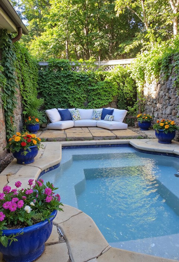 jardin oasis coloré et vibrant