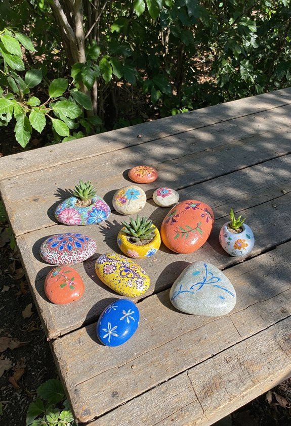 jardinières en pierre vibrantes