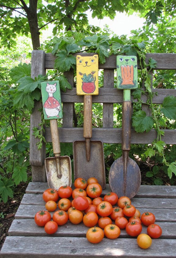 outils de jardin vintage décor
