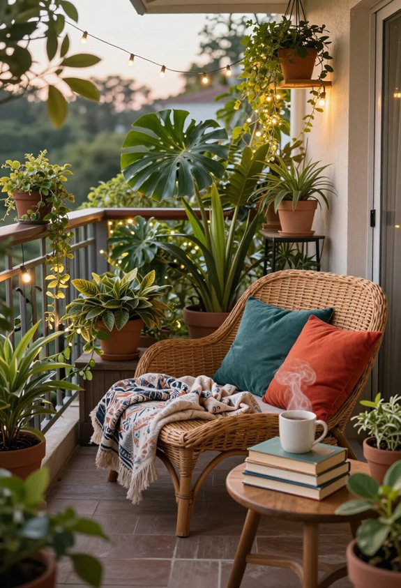 décoration de balcon personnalisé et douillet