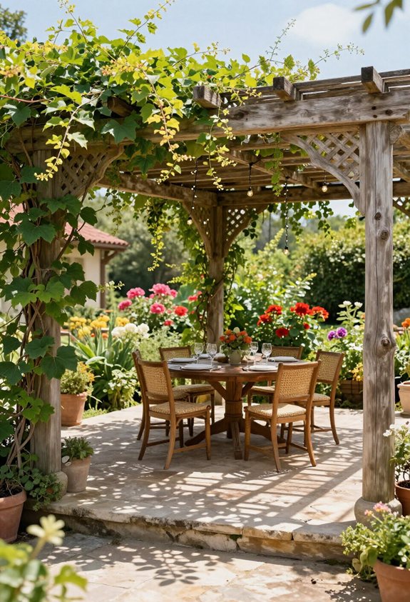 inspiration de pergola en bois douillet
