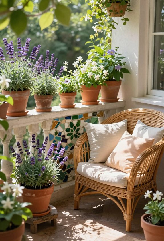 idées de jardin de balcon parfumé