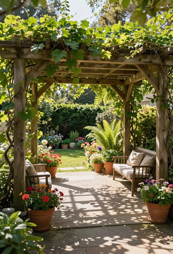 transformation de pergola oasis de jardin
