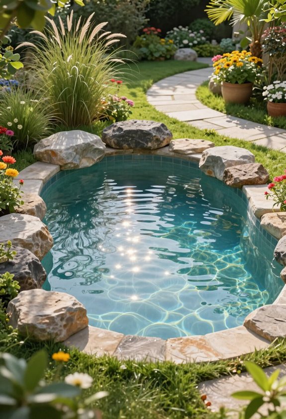 aménagement paysager autour de la piscine