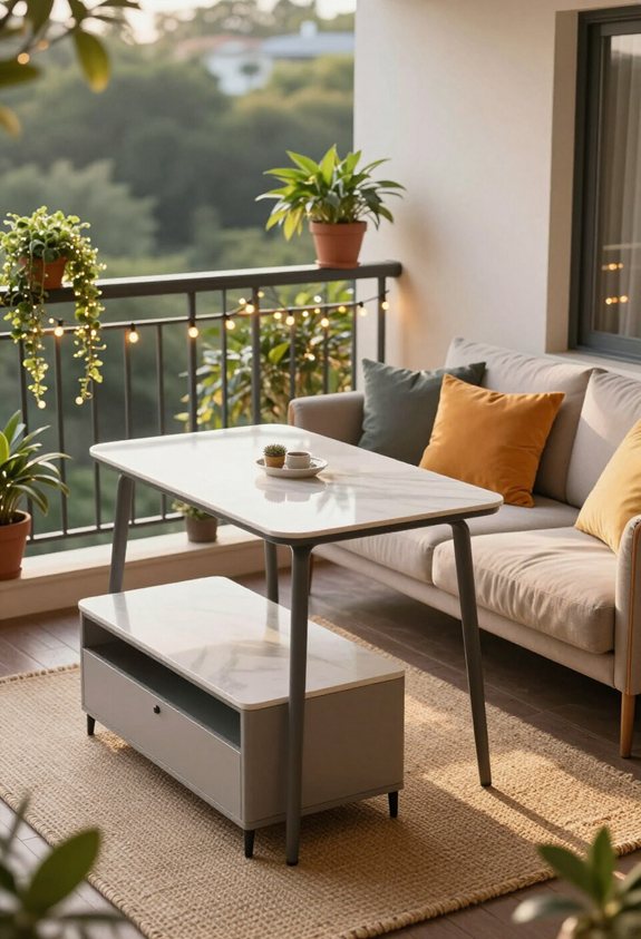 solutions de mobilier de balcon multifonctionnelles