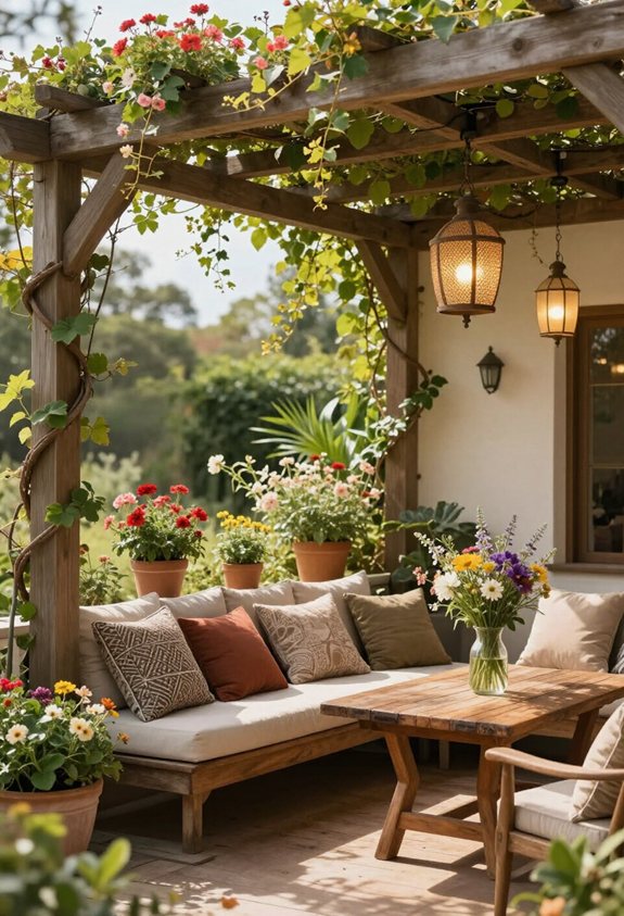 idées de décoration de pergola extérieure