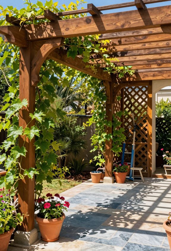 protéger régulièrement la pergola en bois
