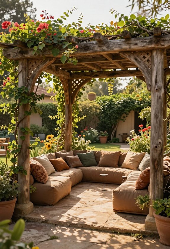 pergola en bois rustique oasis