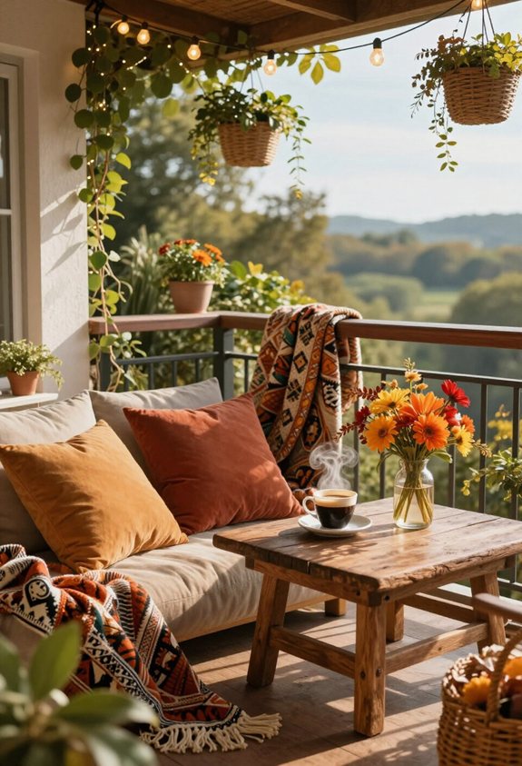 idées de décoration saisonnière pour balcon