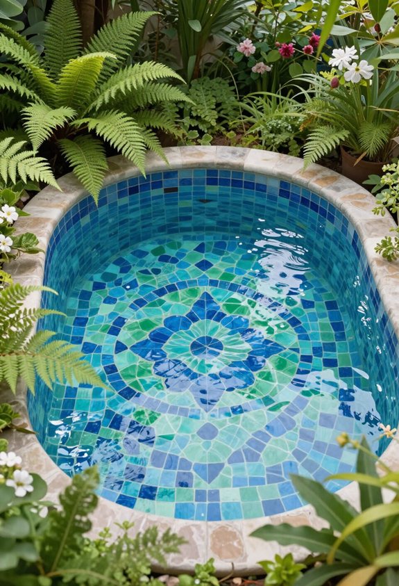 mosaïque de carreaux oasis extérieure