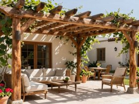 Les pergolas en bois améliorent le patio